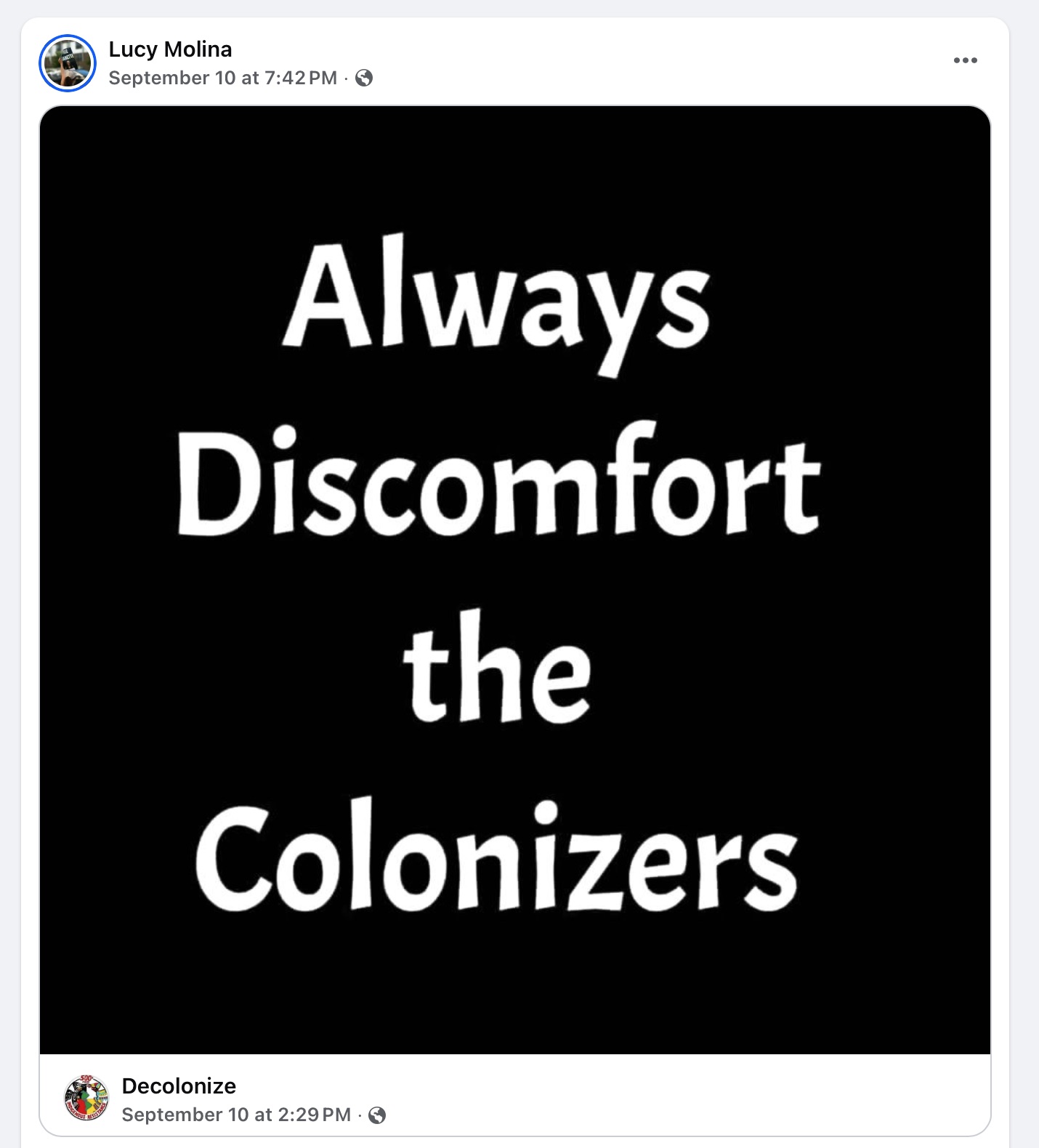 Lucy knows who to ‘discomfort’