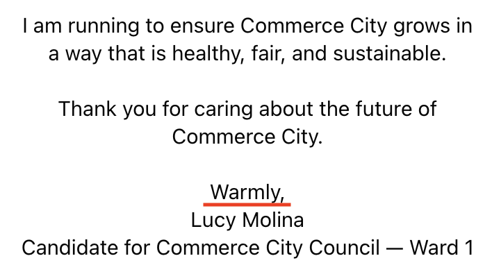 Warmly - or not - from Lucy